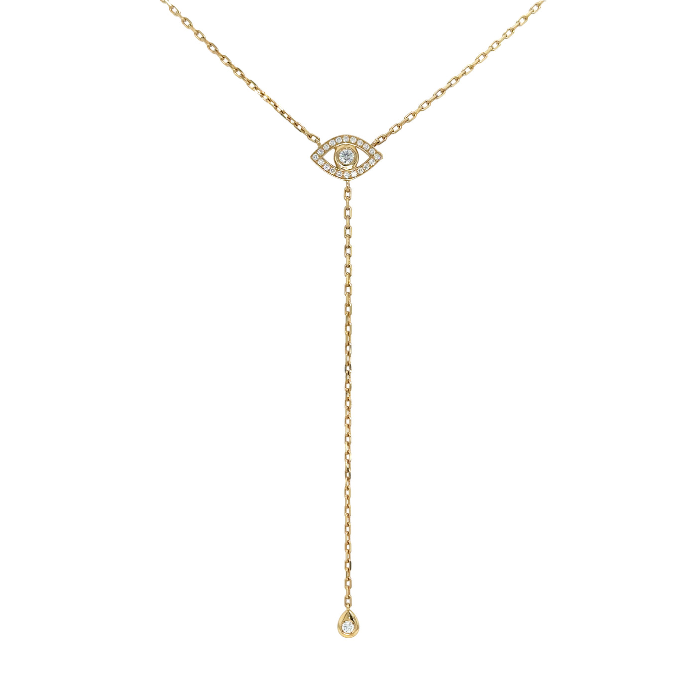 Lariat Style Eye Charm necklace