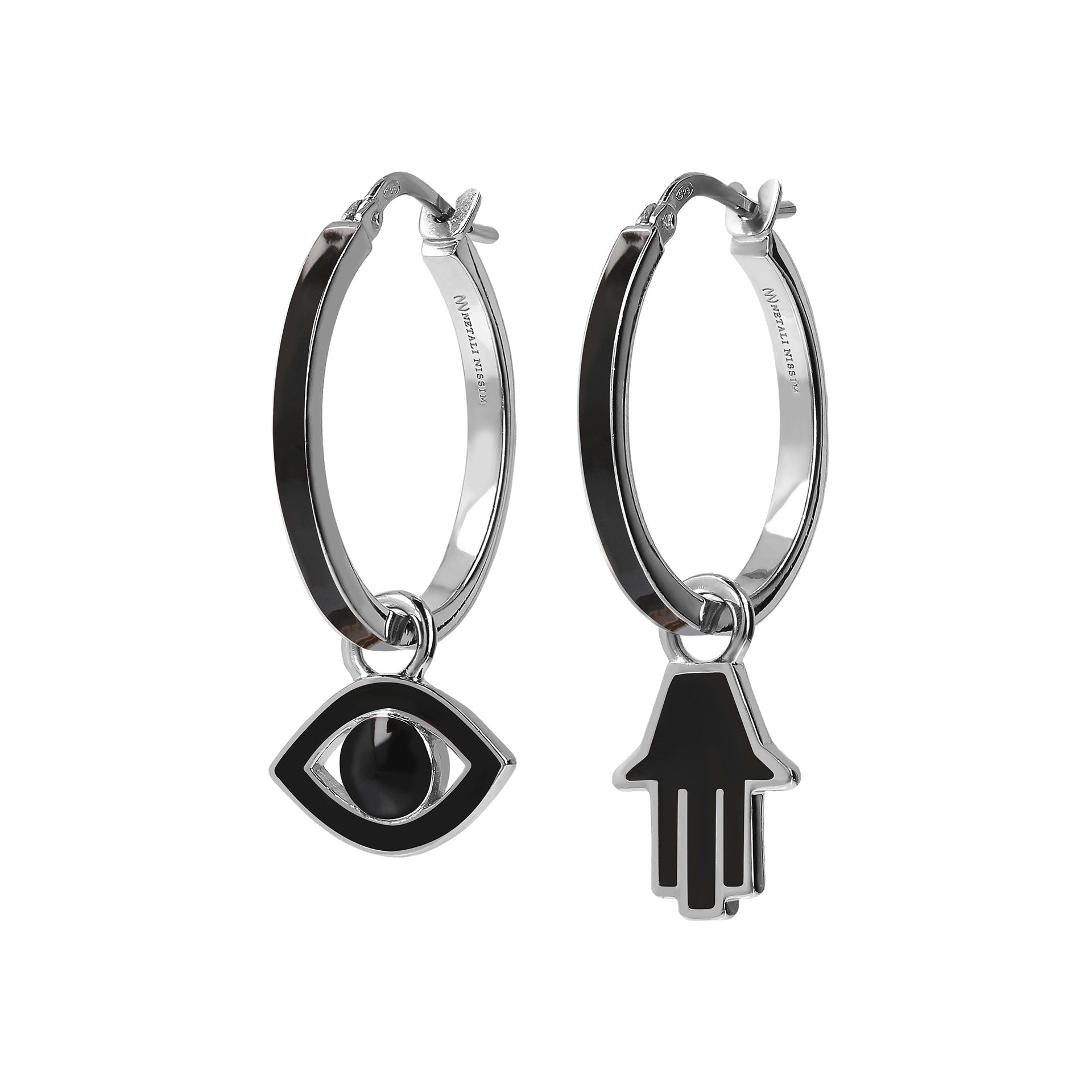 Large Hoops with Eye and Chamsa