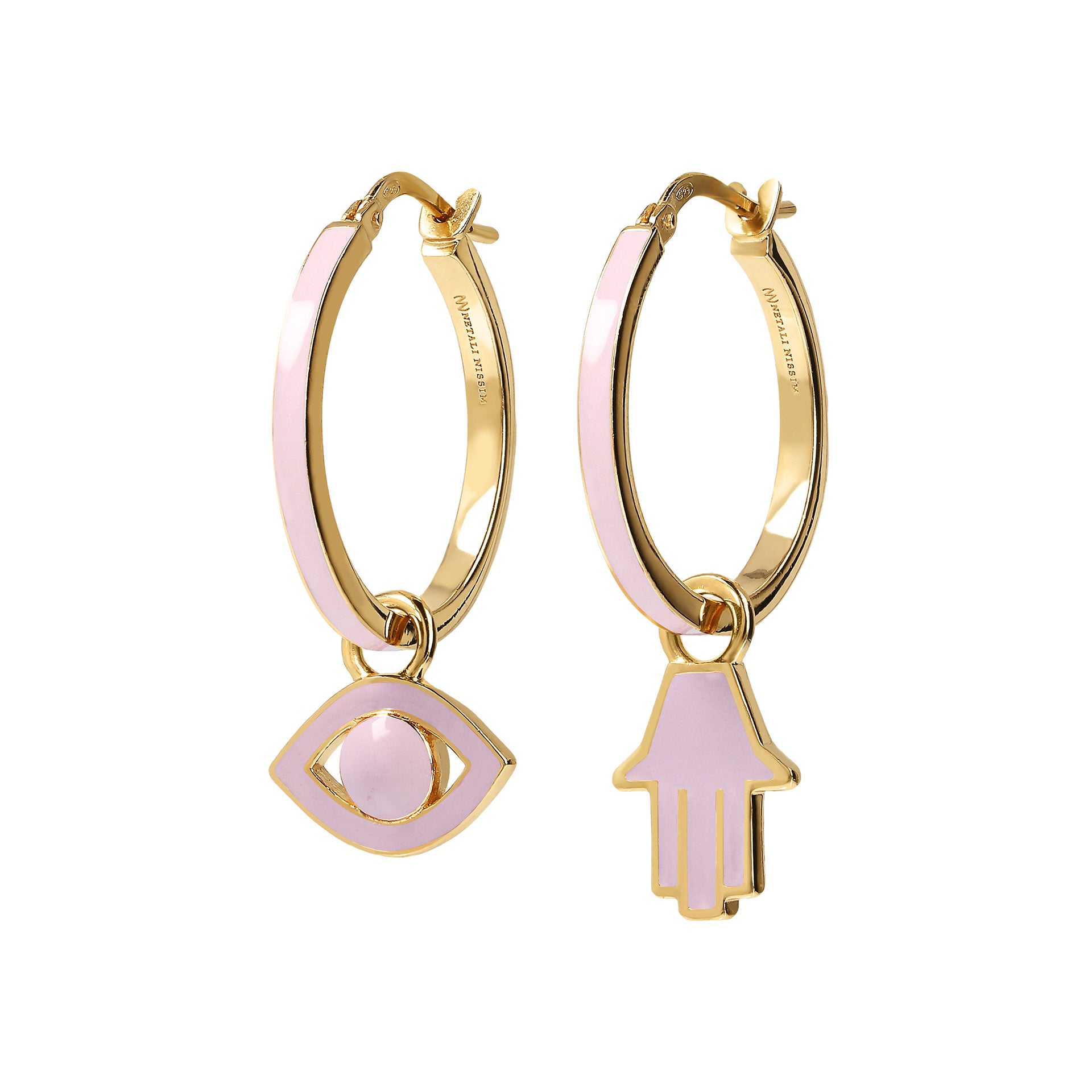 Large Hoops with Eye and Chamsa