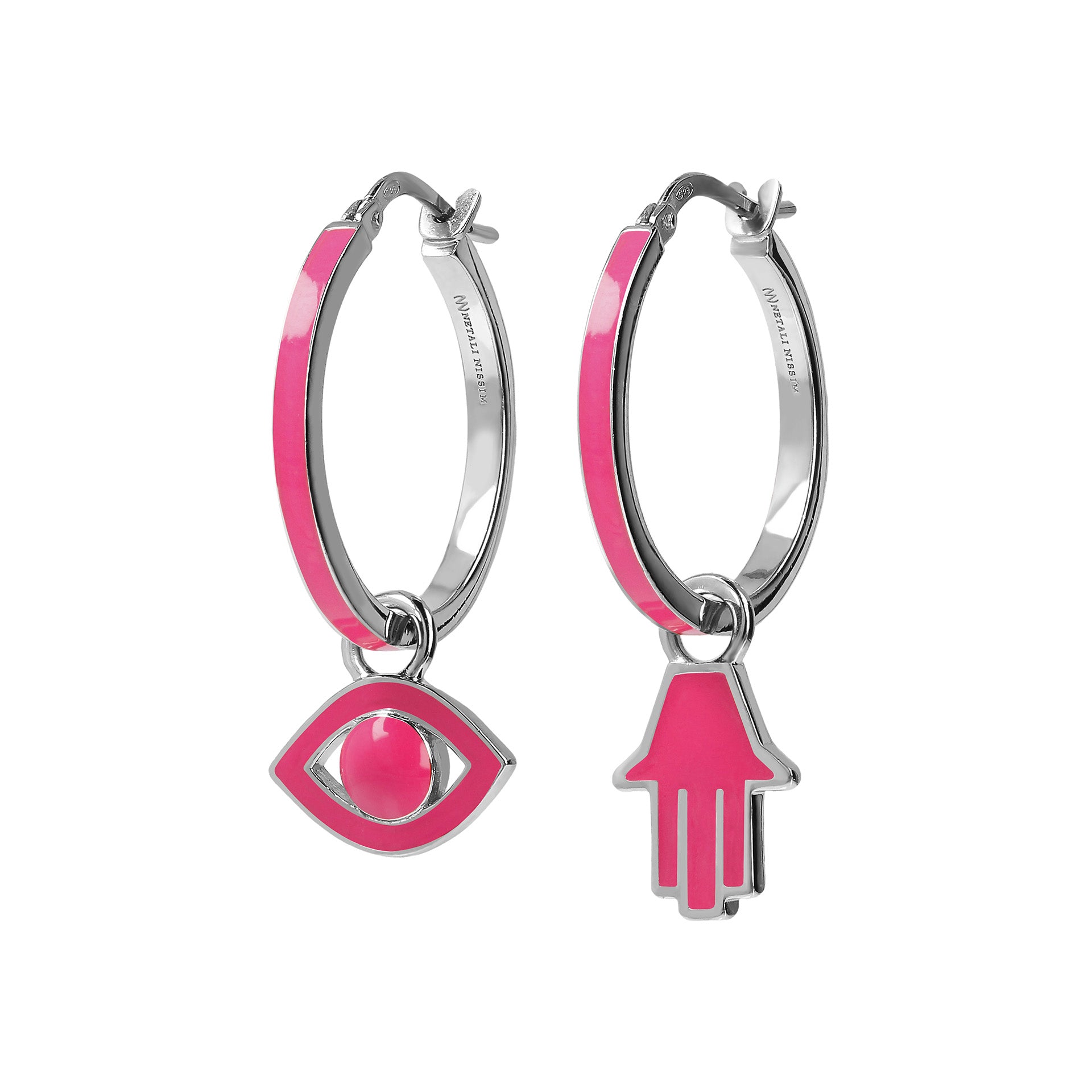 Large Hoops with Eye and Chamsa