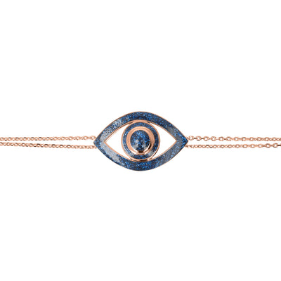 Big Eye Bracelet on a Double Chain