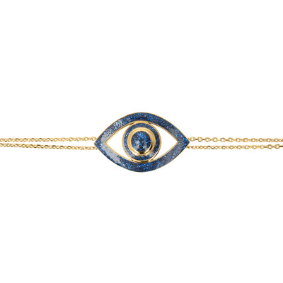 Big Eye Bracelet on a Double Chain