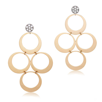 Charlotte Earrings in 18K Gold with White Diamonds