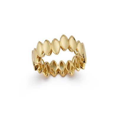 Navette Polished Band in 18K Gold