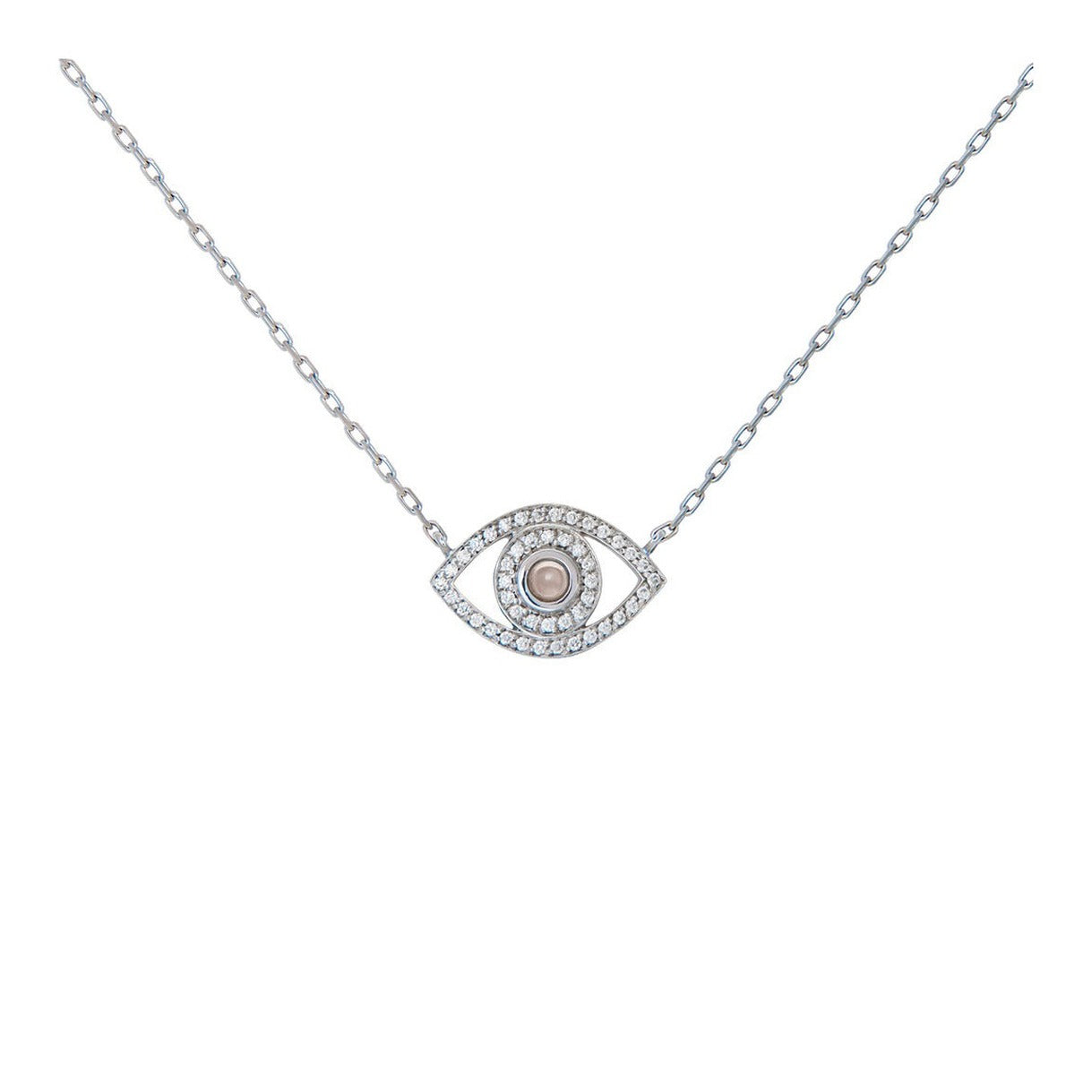 Mini Eye Necklace in 18K Gold