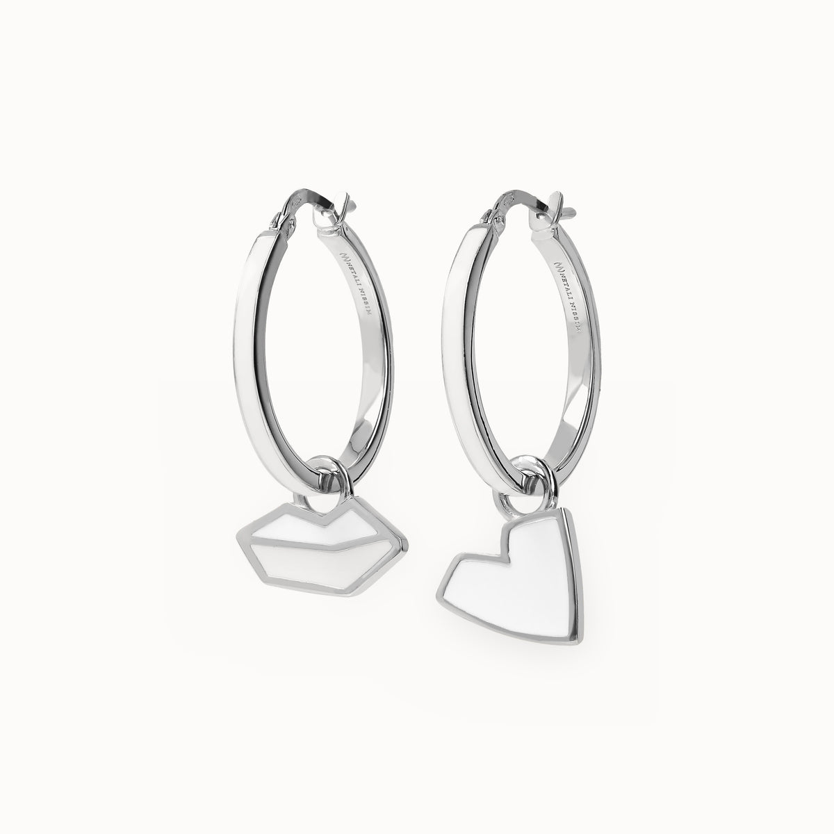 Large Hoops with Hearts and Lips