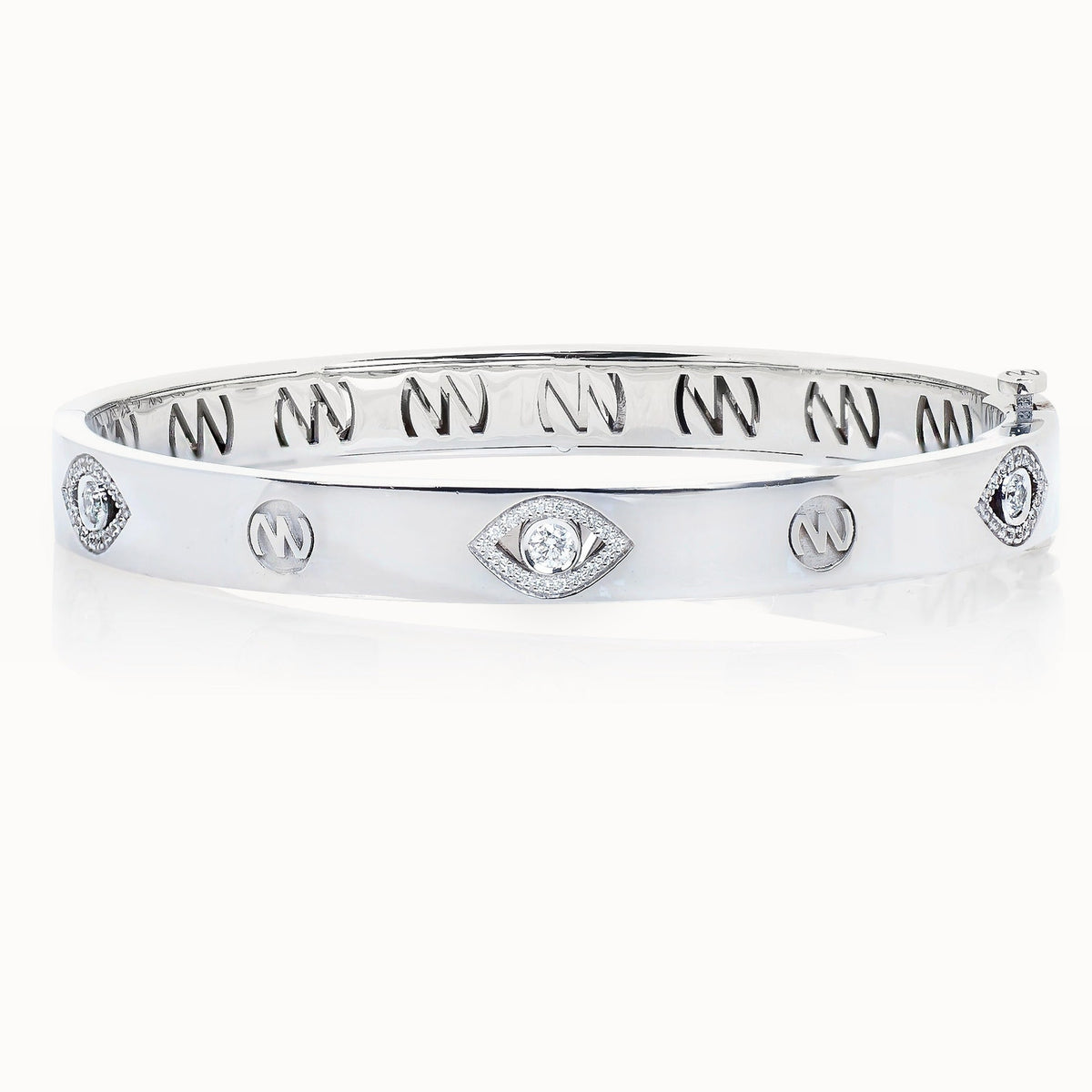 Eye Love Bangle with Five Pave Diamond Eyes