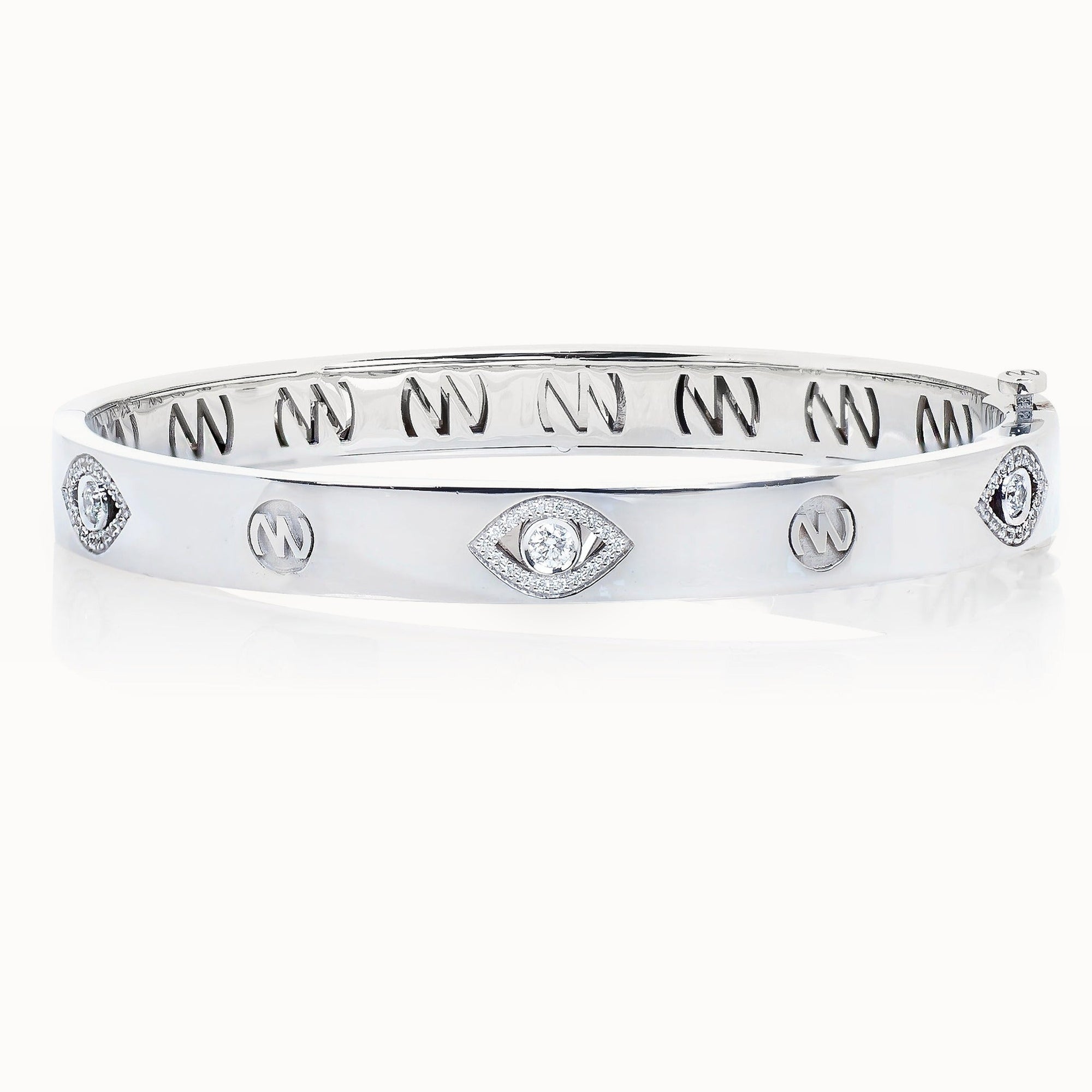Eye Love Bangle with Five Pave Diamond Eyes