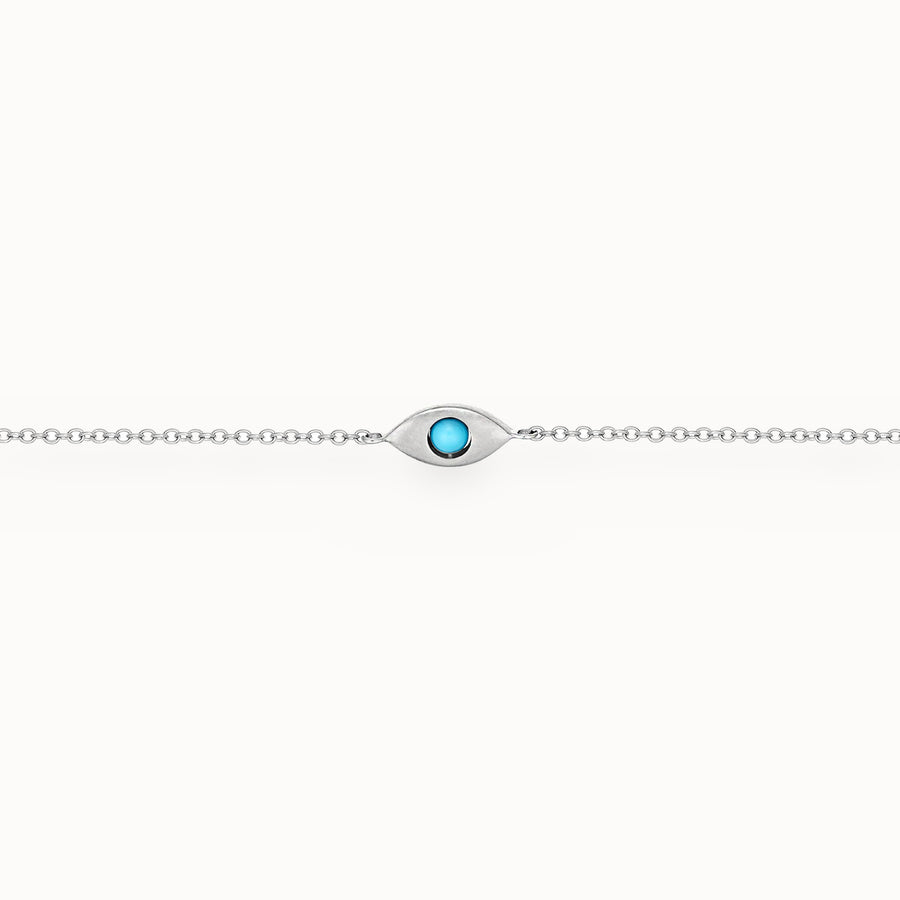 Plain Single Eye Solid Gold Bracelet