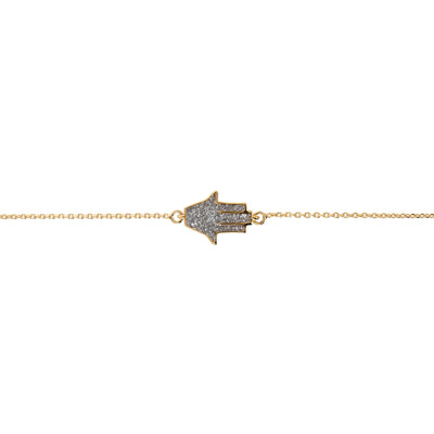 Small Hamsa Bracelet in Sterling Silver