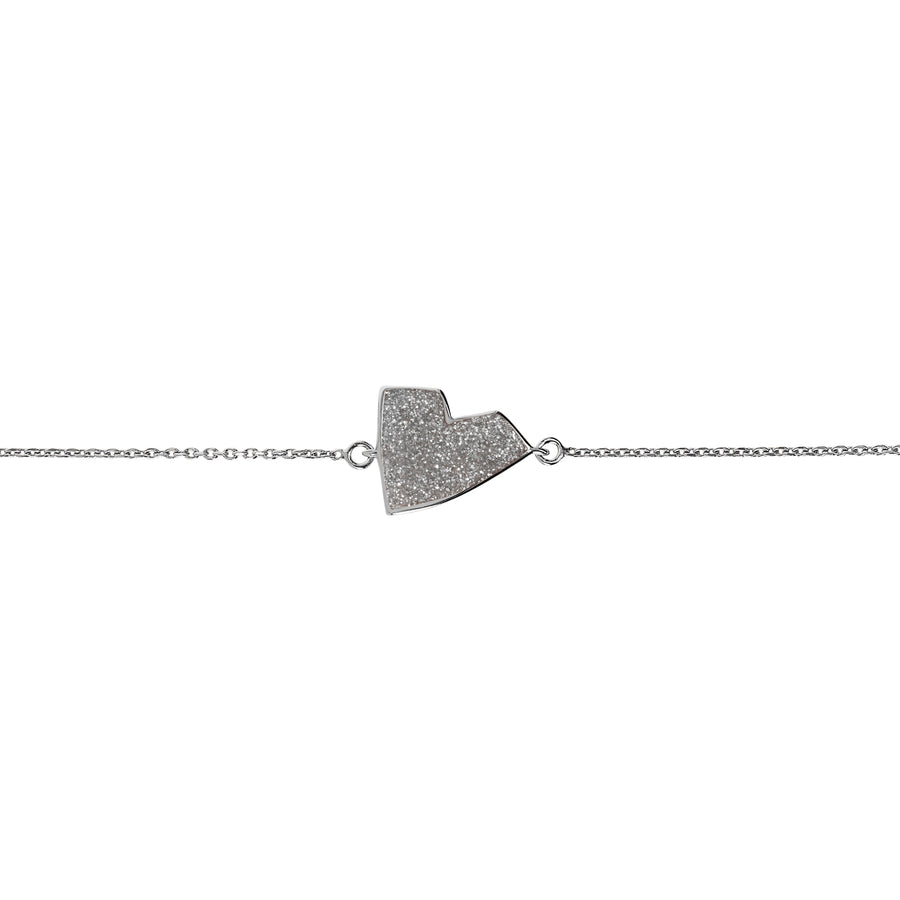 Small Heart Bracelet in Sterling Silver