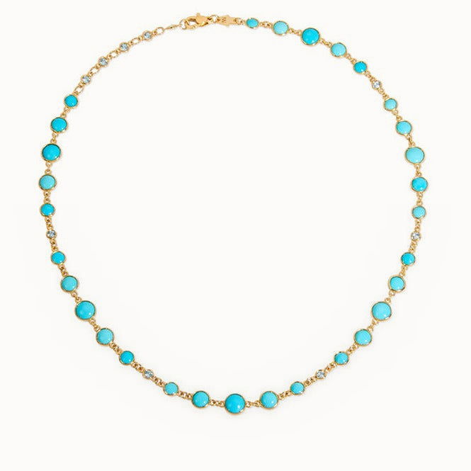 Capri Blue Bazel Necklace
