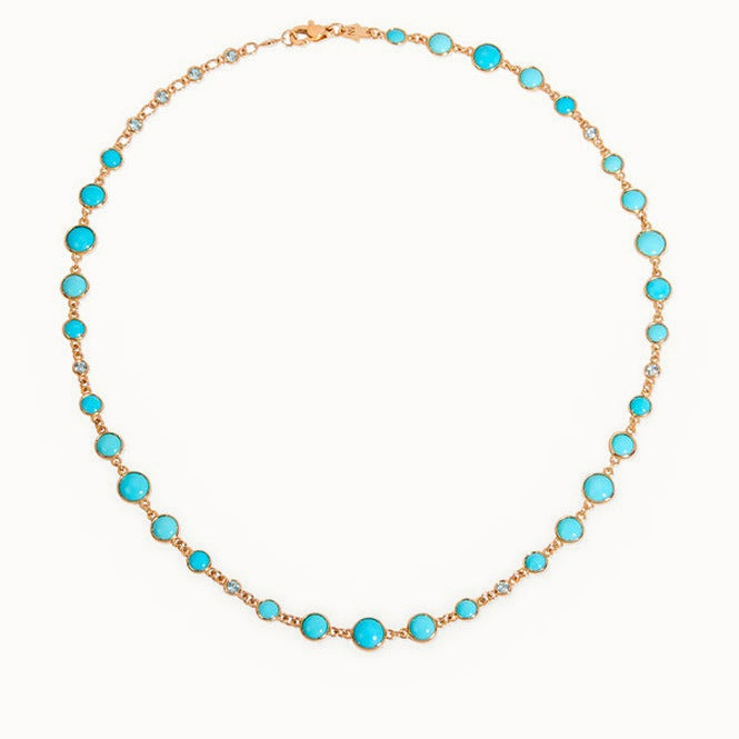 Capri Blue Bazel Necklace