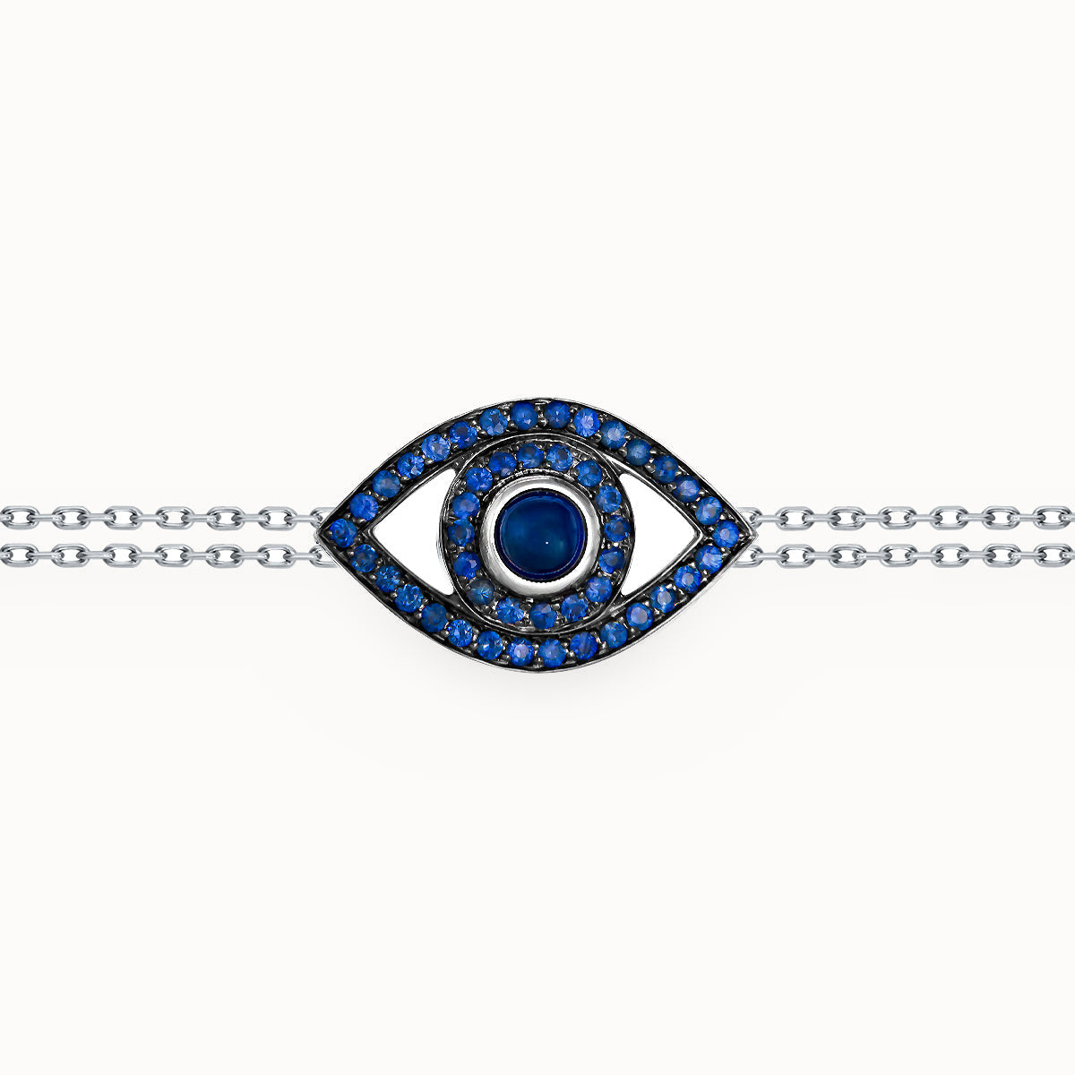Eye Bracelet on a Double Chain
