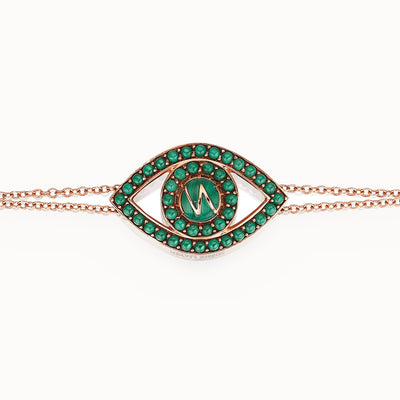 Capri Eye Bracelet on a Double Chain