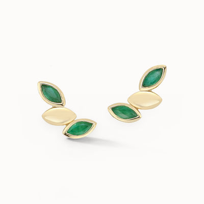 Three Navette Earrings