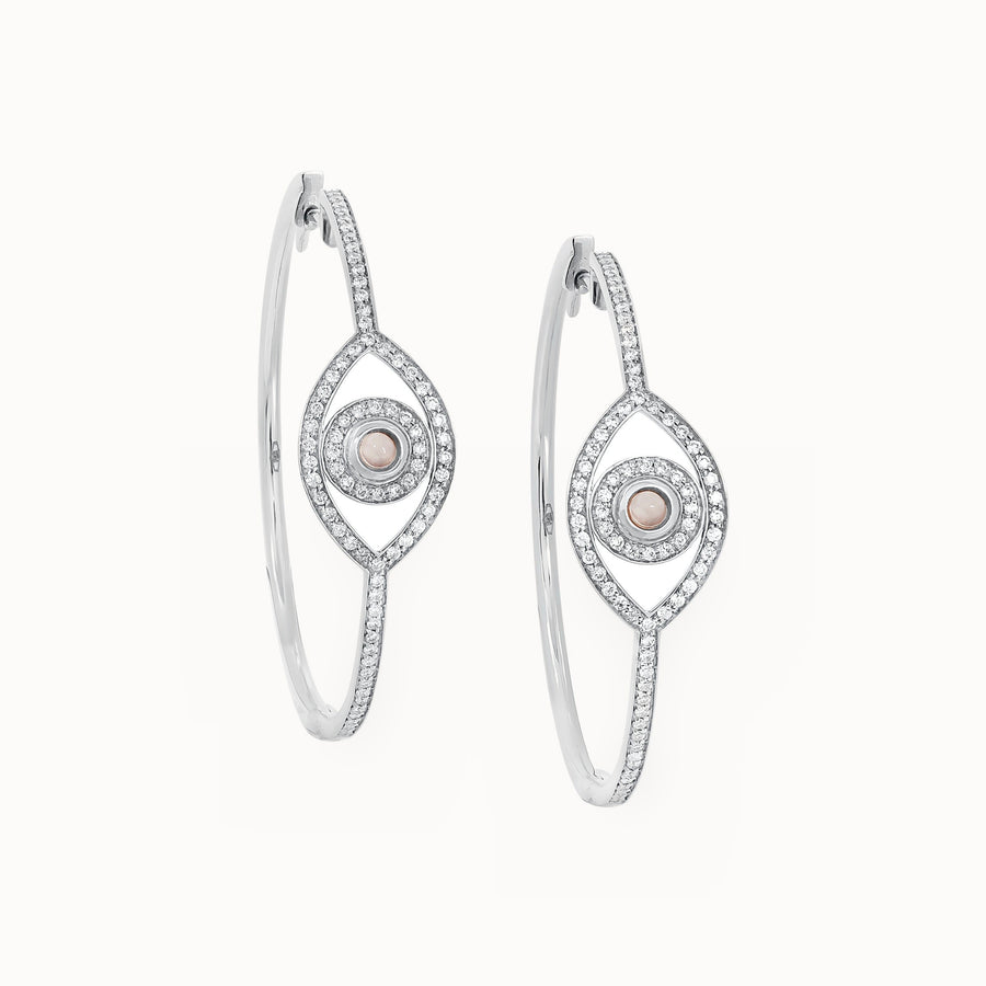 Mini Eye Hoop Earrings