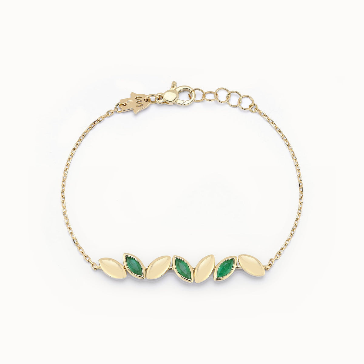 Navette Bracelet on a chain