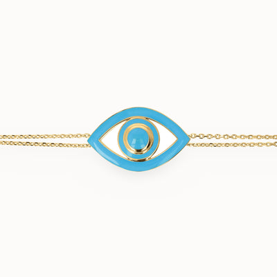 Big Eye Bracelet on a Double Chain