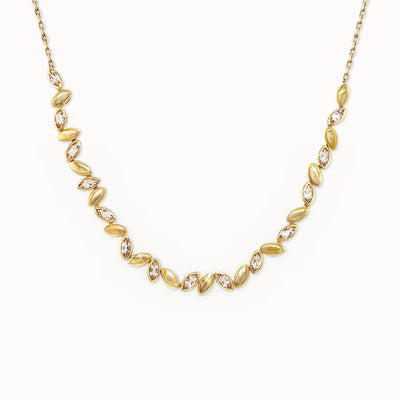 Navette Necklace with Morganite