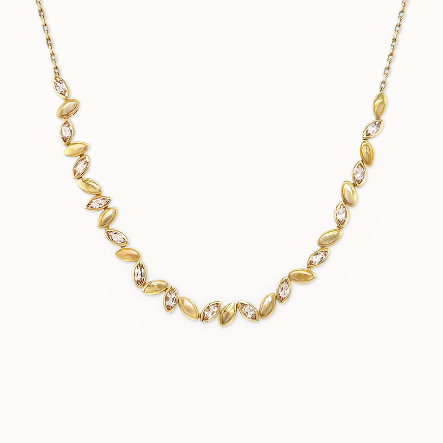 Navette Necklace with Morganite