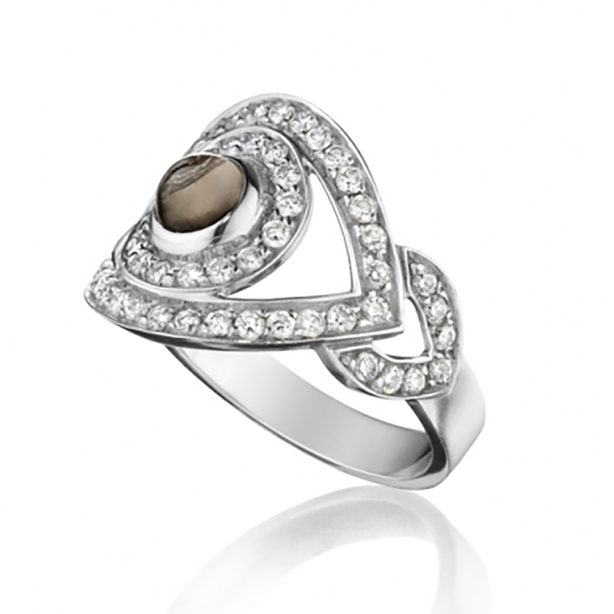 Eye Ring in White Diamonds