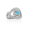 Eye Ring in White Diamonds