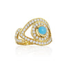 Eye Ring in White Diamonds