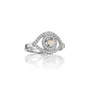 Mini Eye Ring in White Diamonds
