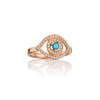 Mini Eye Ring in White Diamonds