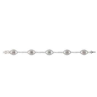 Five Mini Eyes Tennis Bracelet