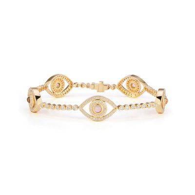 Five Mini Eyes Tennis Bracelet