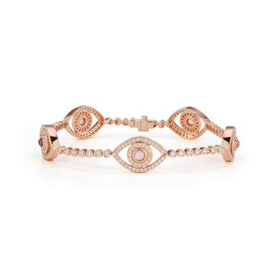 Five Mini Eyes Tennis Bracelet