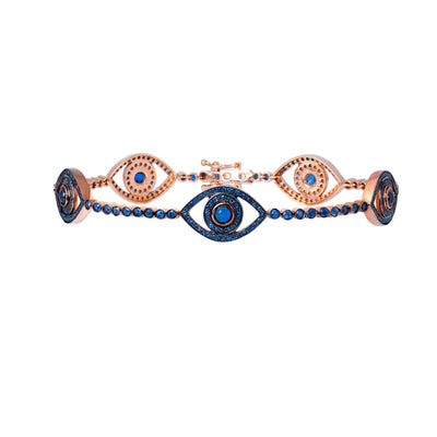 Five Mini Eyes Tennis Bracelet