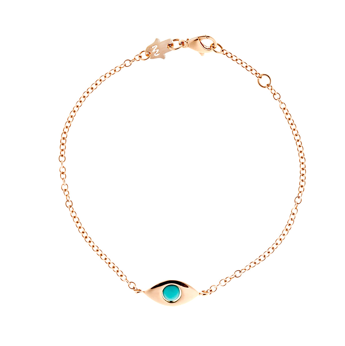 Plane Single Eye Solid Gold Bracelet