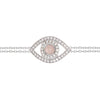 Eye Bracelet in White Diamonds on a Double Chain