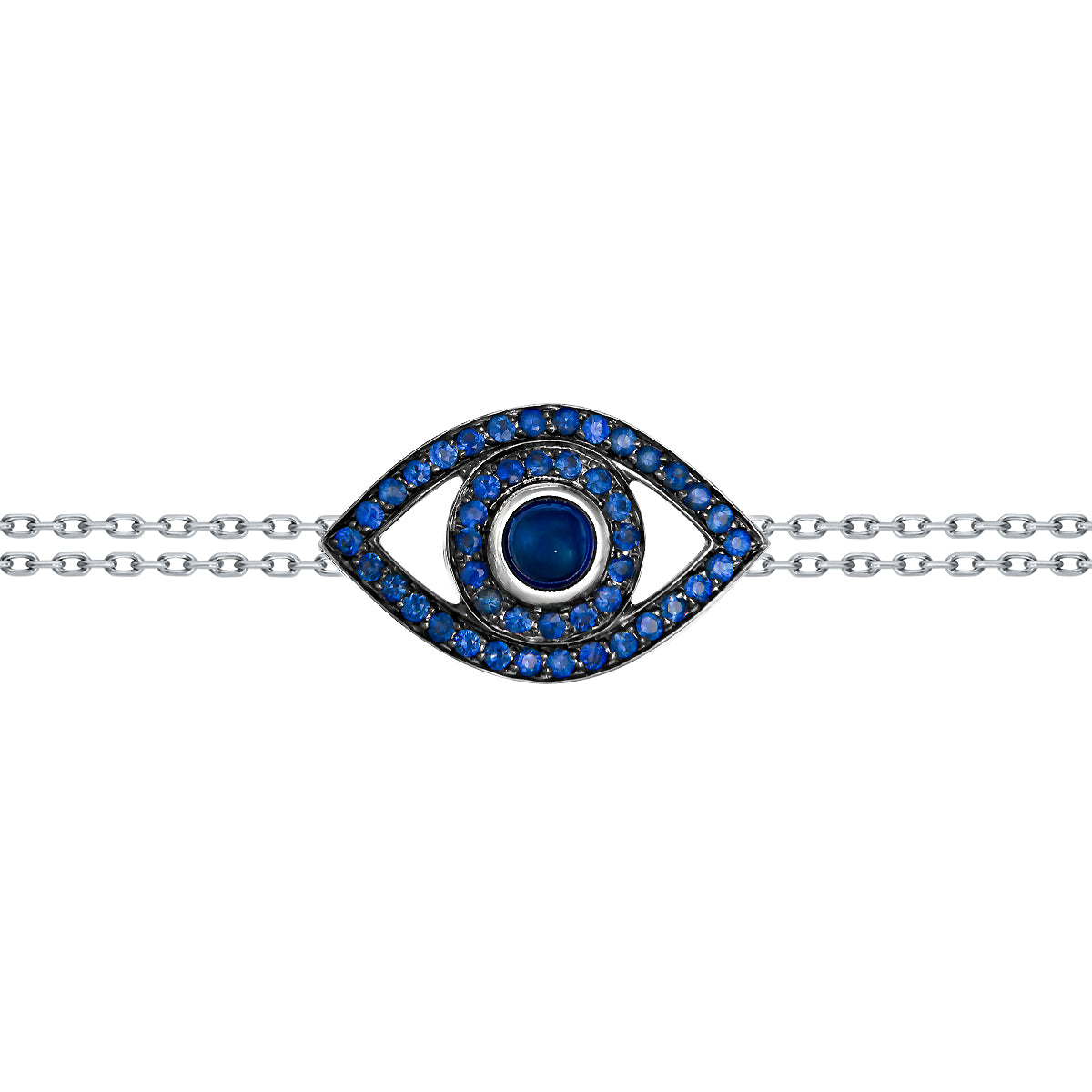 Eye Bracelet on a Double Chain