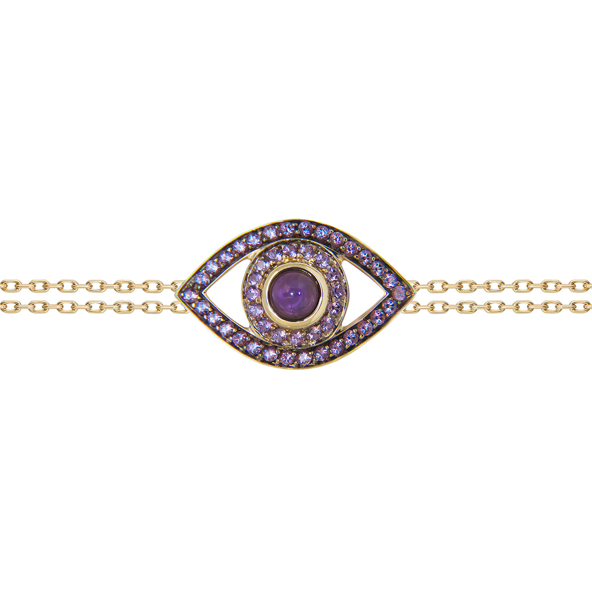 Eye Bracelet on a Double Chain