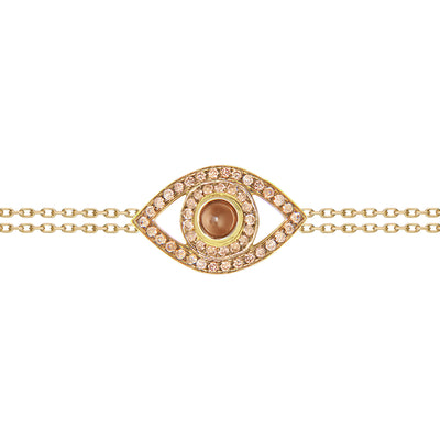 Eye Bracelet on a Double Chain