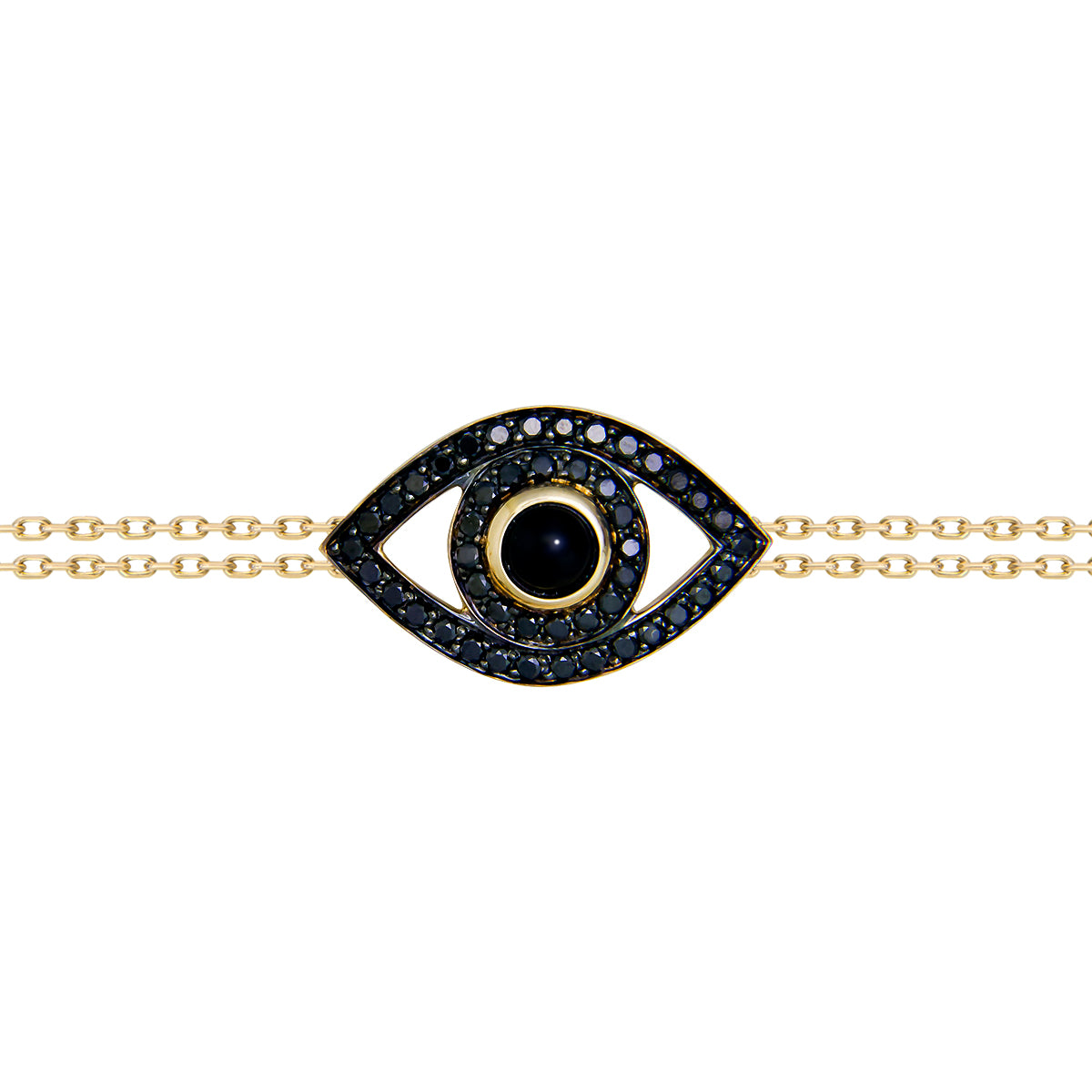 Eye Bracelet on a Double Chain