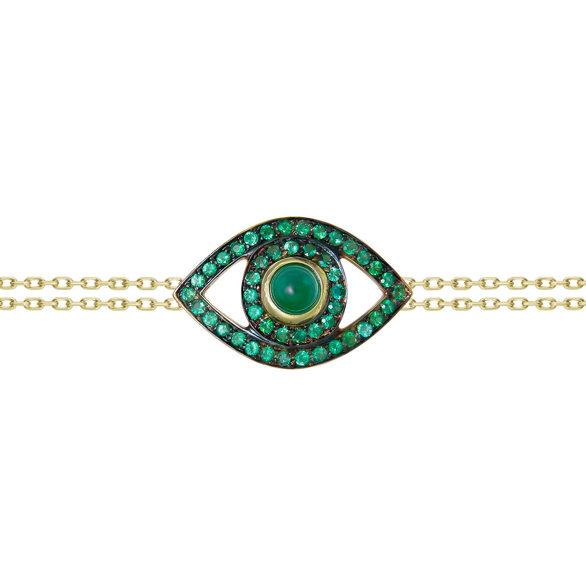 Eye Bracelet on a Double Chain