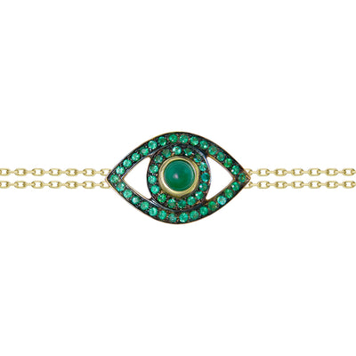 Eye Bracelet on a Double Chain
