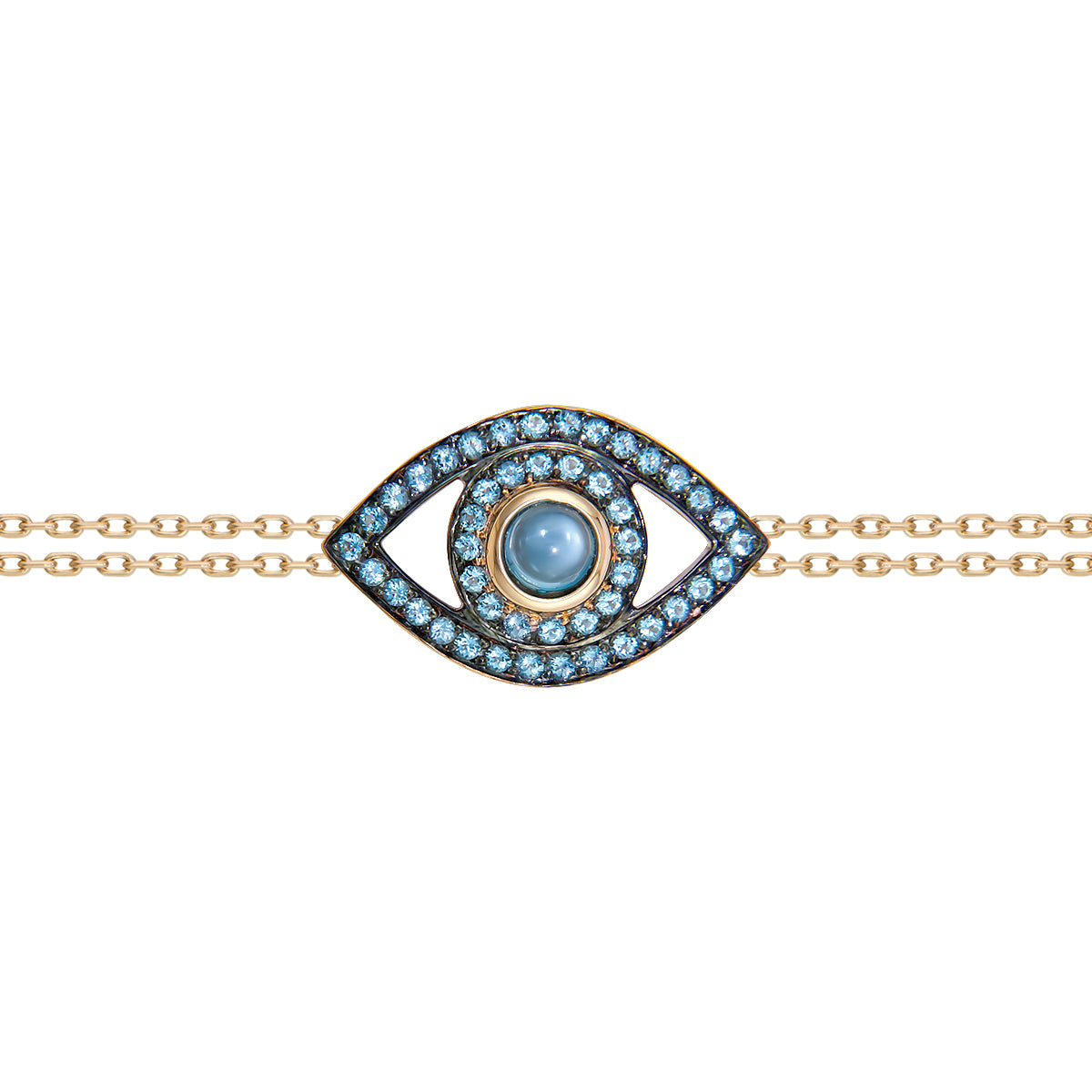 Eye Bracelet on a Double Chain