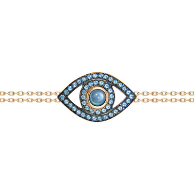 Eye Bracelet on a Double Chain