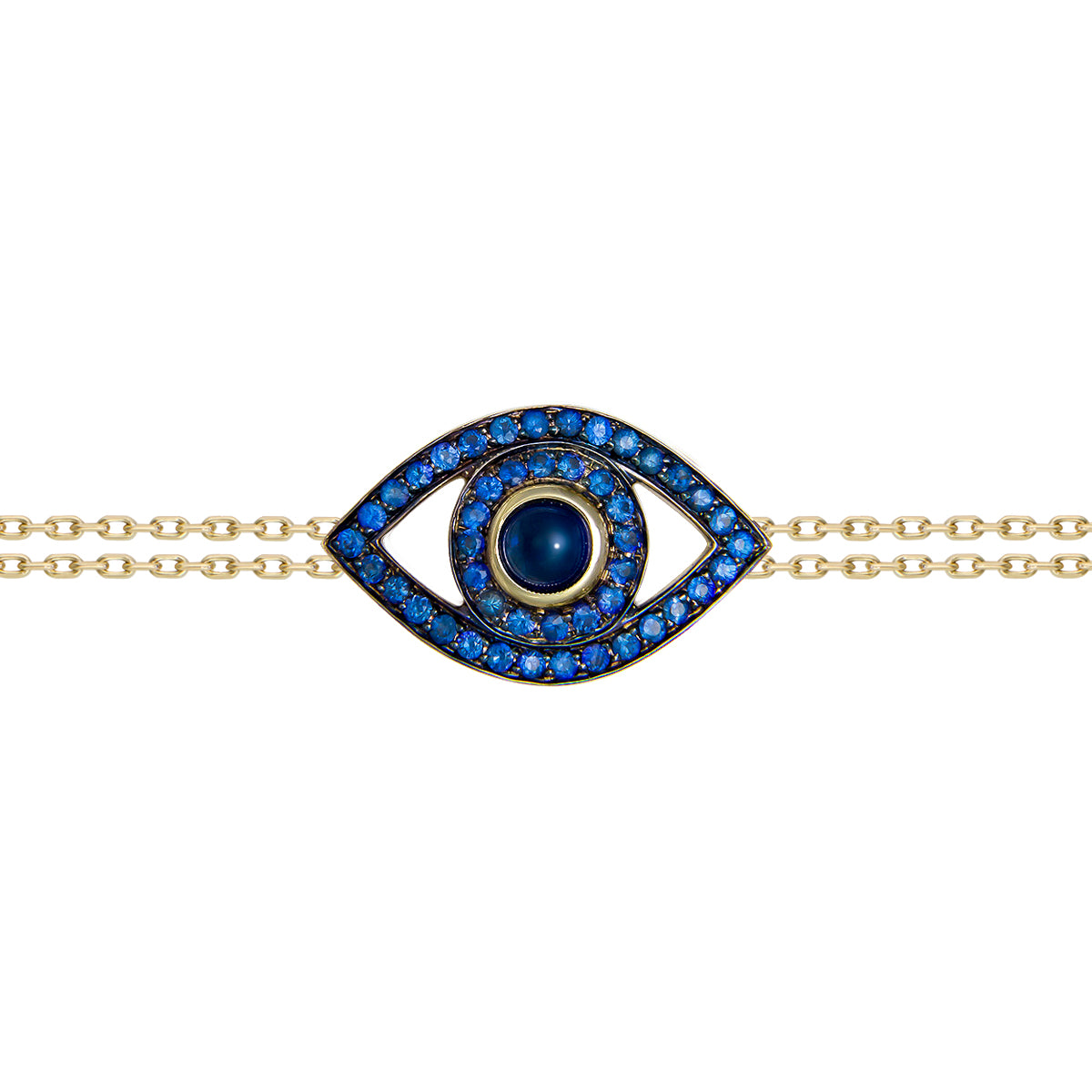 Eye Bracelet on a Double Chain