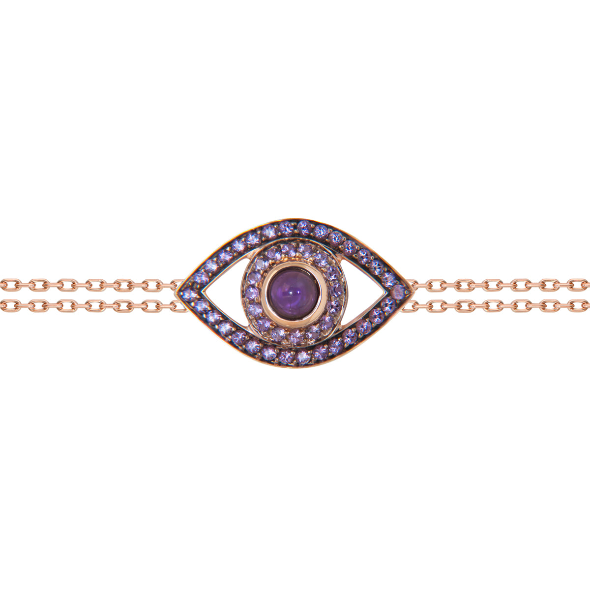 Eye Bracelet on a Double Chain