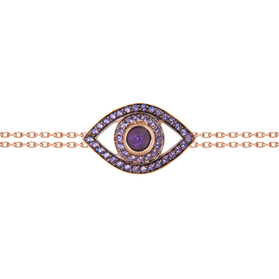 Eye Bracelet on a Double Chain