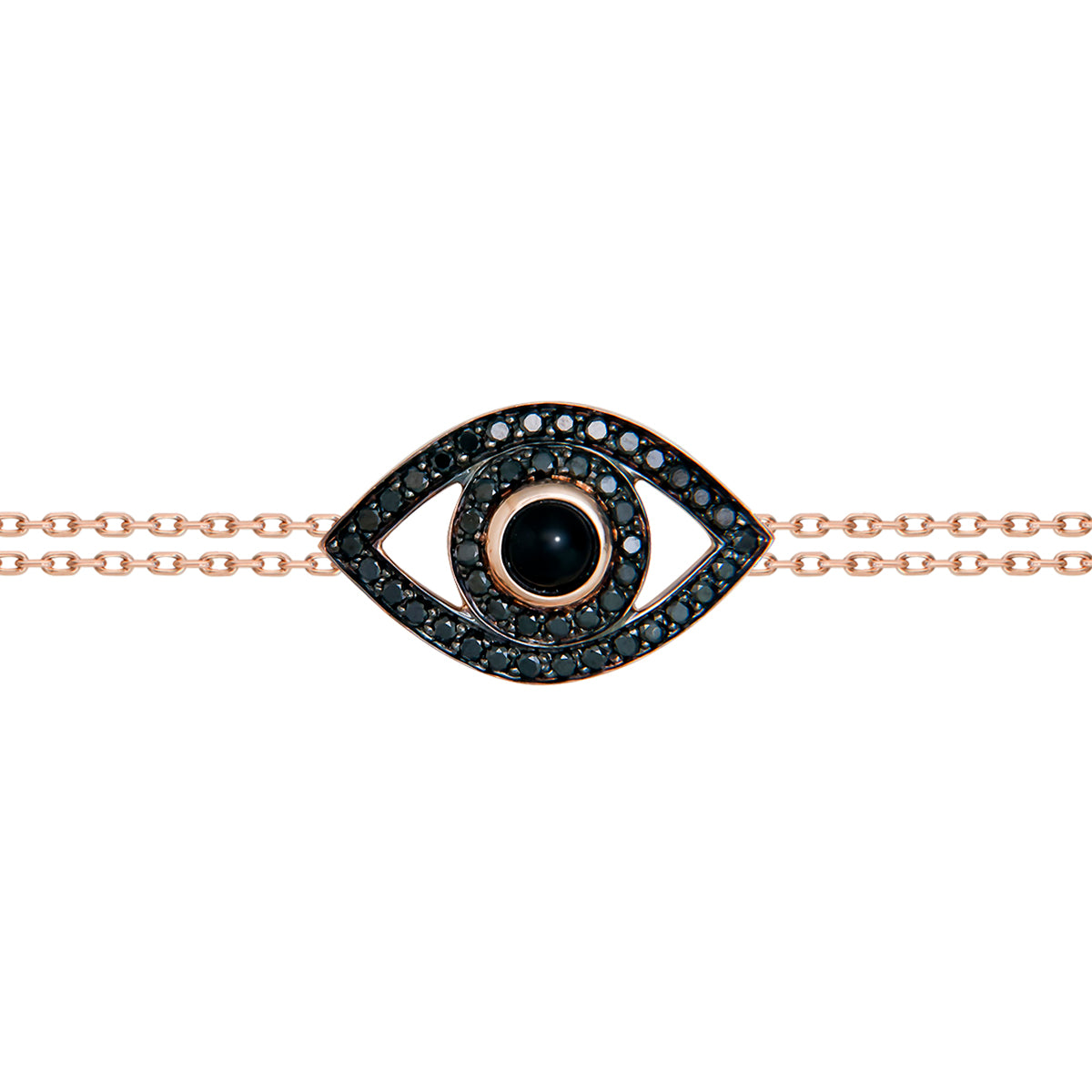 Eye Bracelet on a Double Chain