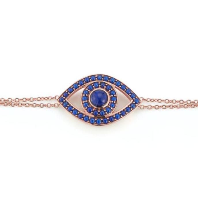 Capri Eye Bracelet on a Double Chain