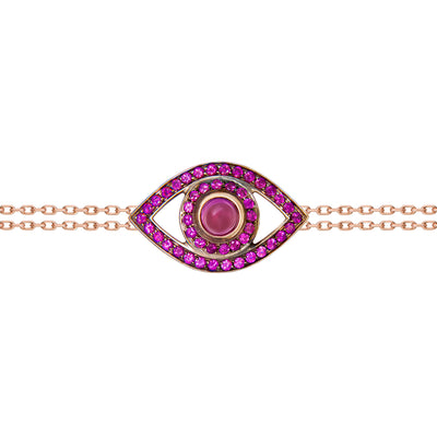 Eye Bracelet on a Double Chain